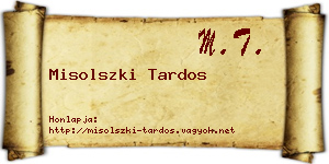 Misolszki Tardos névjegykártya